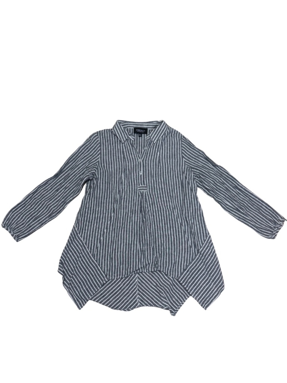 (NWOT) Jones & Co Jones New York Striped Linen Cotton Tunic Blouse Medium